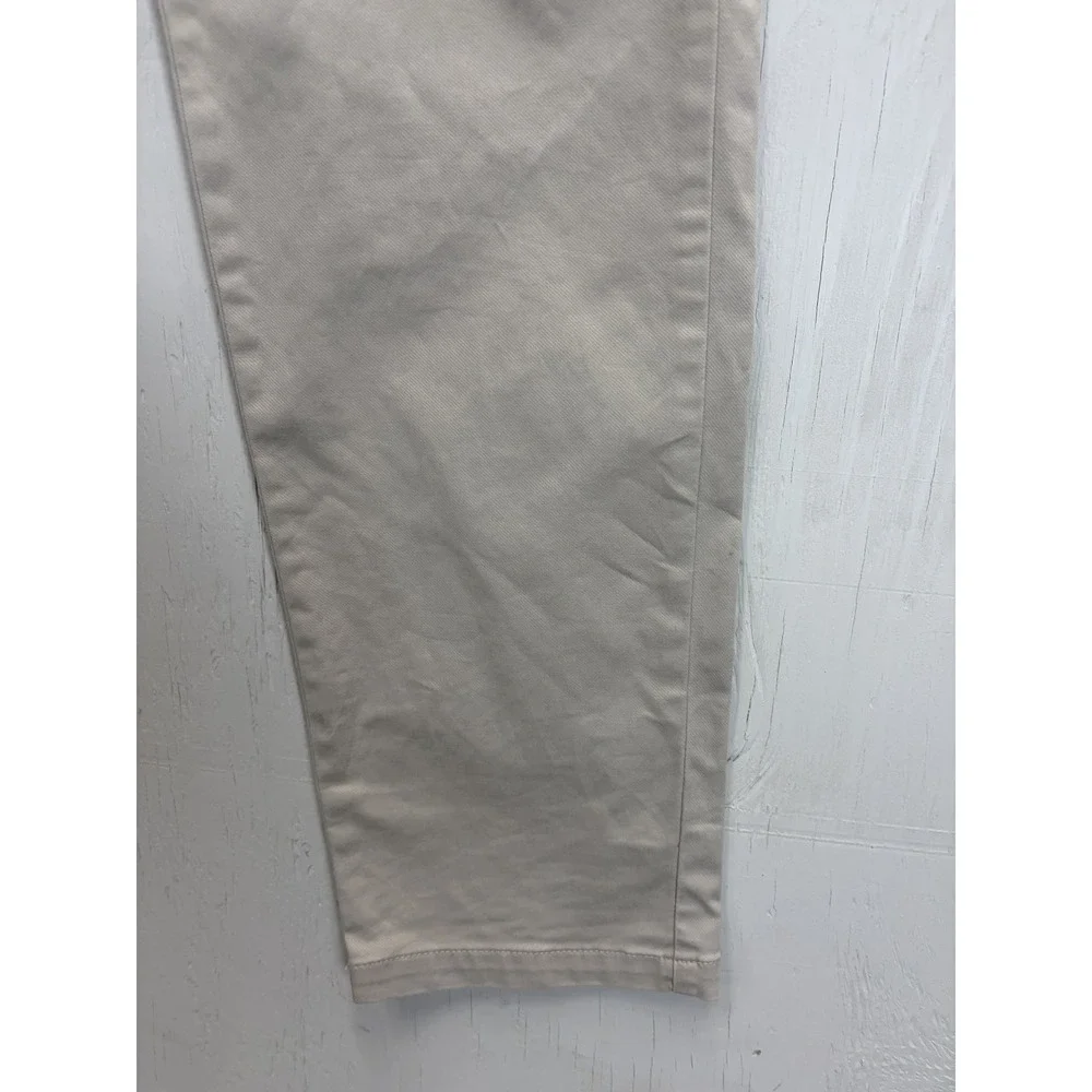 Mens PERK Khaki Pants Slim Stretch Size 36x32 Brown Tan Casual Flat Front